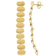Pendientes largos colgantes - 58x10 mm - Dorado con oro fino x2|raw }}