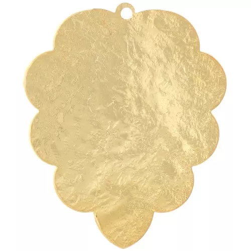 Colgante Hoja Texturizada 27x22,5 mm - Dorado con oro fino x1