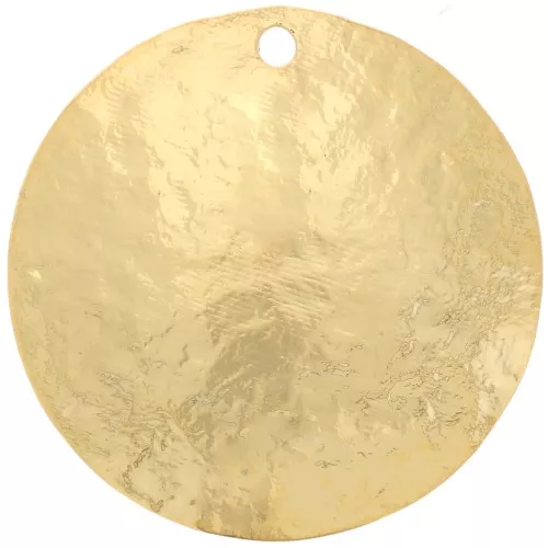Colgante redondo texturado 20 mm - Dorado x1
