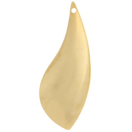 Colgantes de gota 38x14,5 mm - Izquierda y Derecha - Dorado con oro fino x2