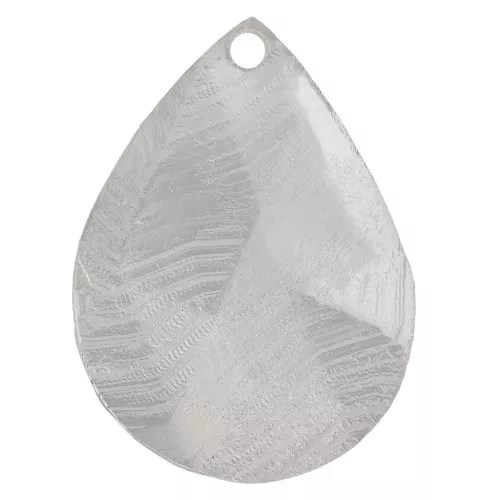 Colgante gota texturizada 18x13 mm - Rodio x1