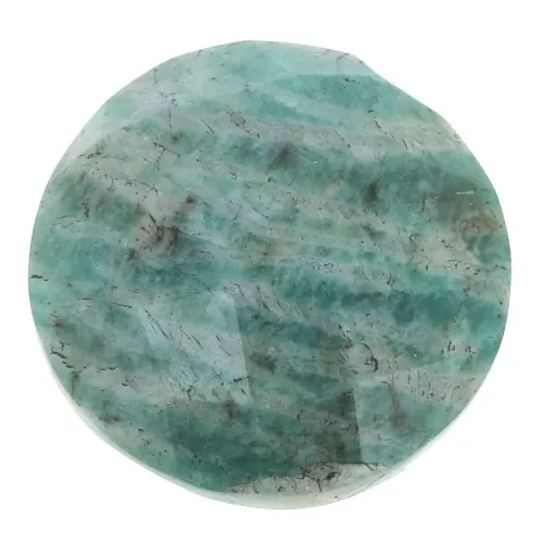 Cabuchón redondo facetado 18 mm Amazonite x1