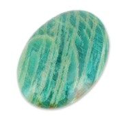 Cabuchón ovalado facetado 18x13 mm Amazonite con rayas x1|raw }}