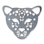Separador leopardo con lentejuelas 51 mm Plateado x1|raw }}