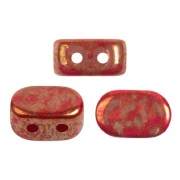 Cuentas de vidrio Lipsi® de Puca® 4x6 mm - Opaque Red Coral Bronze x10g|raw }}