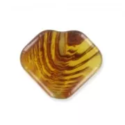 Tejo forma diamante 13 mm imitación ámbar x1
