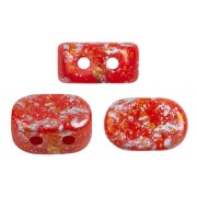 Cuentas de vidrio Lipsi® de Puca® 4x6 mm - Opaque Red Coral Tweedy x10g|raw }}