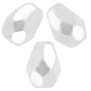 Cuentas en forma de pera facetadas de 7x5 mm - Crystal Pearl Snow x25