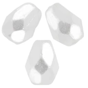 Cuentas en forma de pera facetadas de 7x5 mm - Crystal Pearl Snow x25