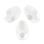 Peras facetadas 7x5 mm Cristal Perla Nieve x25
