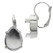 Ganchos cerrados soporte cabuchón 4320 18x13 mm rodiado x2