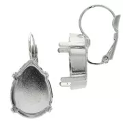 Ganchos cerrados soporte cabuchón 4320 18x13 mm rodiado x2