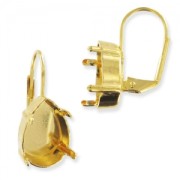 Ganchos cerrados soporte cabuchón 4320 14X10 mm dorado x2|raw }}