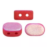 Cuentas de vidrio Lipsi® de Puca® 4x6 mm - Opaque Red Coral AB Mat x10g