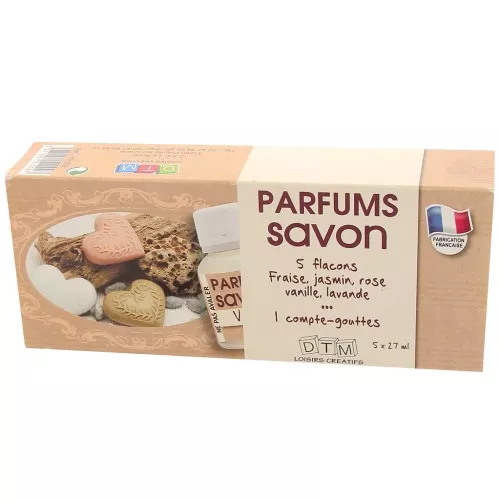 Set de 5 fragancias para jabón de 27 ml con cuentagotas