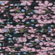 Cordón de tela Liberty - Anís estrellado - Negro - Lila - Azul x1m