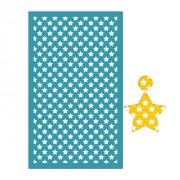 Serigrafía para arcilla polimérica 80x140 mm - Estampado de estrellas x1