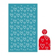 Serigrafía para arcilla polimérica 80x140 mm - Corazones x1