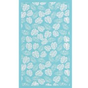 Serigrafía para arcilla polimérica 80x140 mm - Motivo de follaje tropical x1