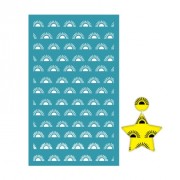 Serigrafía para arcilla polimérica 80x140 mm - Motivo puesta de sol x1