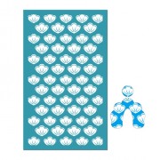 Serigrafía para arcilla polimérica 80x140 mm - Dibujo de conchas x1