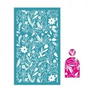 Serigrafía para arcilla polimérica 80x140 mm - Motivo floral x1