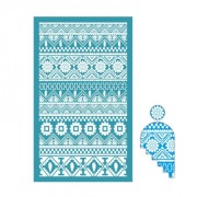 Serigrafía para arcilla polimérica 80x140 mm - Motivo étnico x1