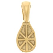 Cierre de colgante adhesivo 22x9 mm - Acero inoxidable 316L Dorado x1