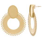 Pendientes de araña de 30 mm para cabujón de 14x10 mm - Acero inoxidable 316L dorado x2|raw }}