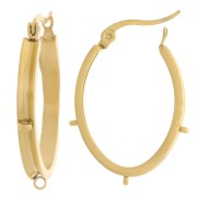 Criollas ovaladas 30x23mm para tejer abalorios - Acero inoxidable 304L Doradox2|raw }}