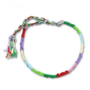 Pulsera trenza indiana nudos 3,5 mm Rojo/Verde x1|raw }}