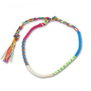 Pulsera trenza indiana 3 mm Fucsia/Turquesa x1|raw }}