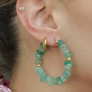 Cuentas de chips 8 - 11 mm - Aventurina x80 cm