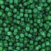 Miyuki Delica 11/0 DB1787 - Green AB White Lined x8g