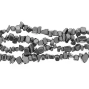 Cuentas de chips 5 - 8  mm imitation Hematite x85 cm