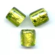 Cilindros hoja de plata 10x8 mm Olivino x4