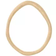 Colgante oval irregular 47x39 mm - Dorado vintage x1