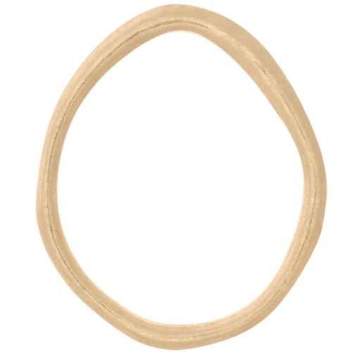 Colgante oval irregular 47x39 mm - Dorado vintage x1