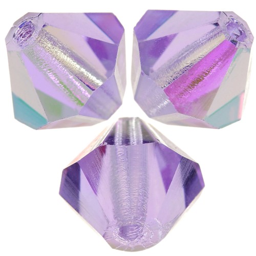 Cuentas tupis Preciosa - Bead rondelle 5 mm - Violet AB x12