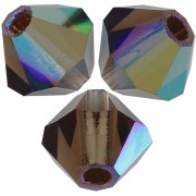 Cuentas tupis Preciosa - Bead rondelle 5 mm - Smoked Topaz AB x12|raw }}
