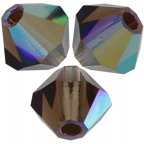 Cuentas tupis Preciosa - Bead rondelle 5 mm - Smoked Topaz AB x12