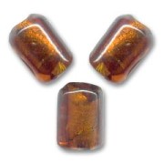 Cilindros hoja de plata 11x8 mm Dark Topaz x4