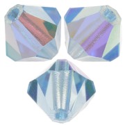 Cuentas tupis Preciosa - Bead rondelle 5 mm - Aguamarina AB x12