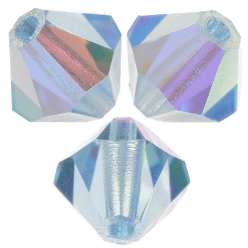 Cuentas tupis Preciosa - Bead rondelle 5 mm - Aguamarina AB x12