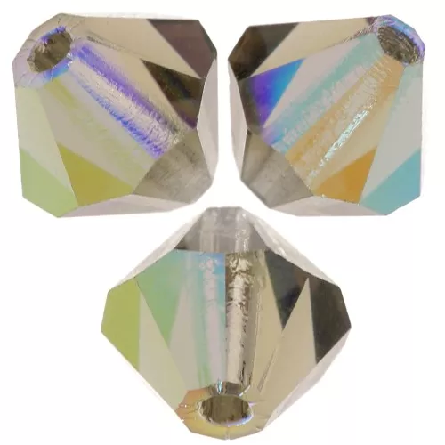 Cuentas tupis Preciosa - Bead rondelle 5 mm - Black Diamond AB x12