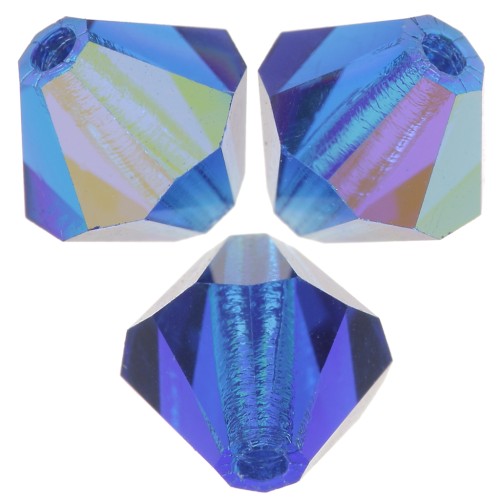 Cuentas tupis Preciosa - Bead rondelle 5 mm - Capri Blue AB x12