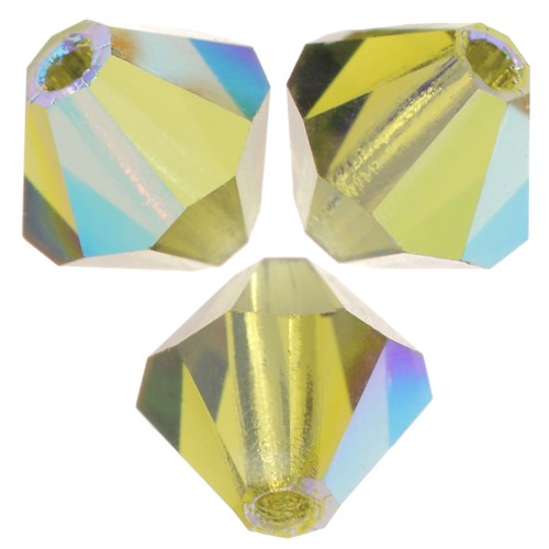 Cuentas tupis Preciosa - Bead rondelle 5 mm - Olivine AB x12