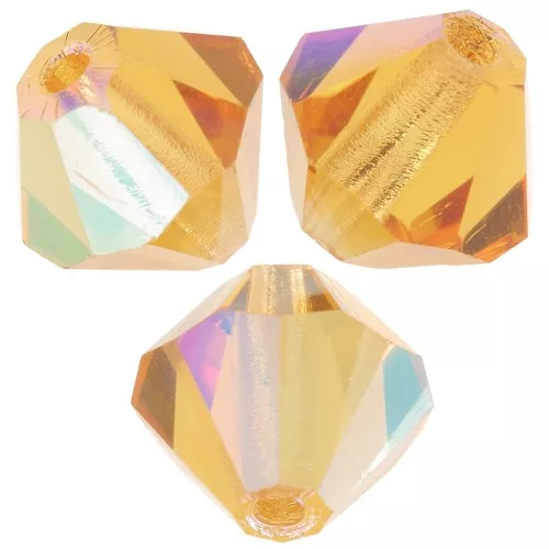 Cuentas tupis Preciosa - Bead rondelle 5 mm - Topaz AB x12
