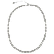 Gargantilla de malla espejo trenzada de 4,5 mm - Acero inoxidable 304 x46cm|raw }}