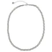 Gargantilla de malla espejo trenzada de 4,5 mm - Acero inoxidable 304 x46cm